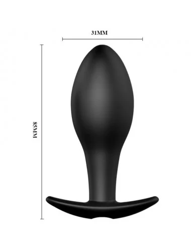 PRETTY LOVE - ANAL PLUG ANCHOR FORM SILICONE 12 VIBRATION MODES BLACK