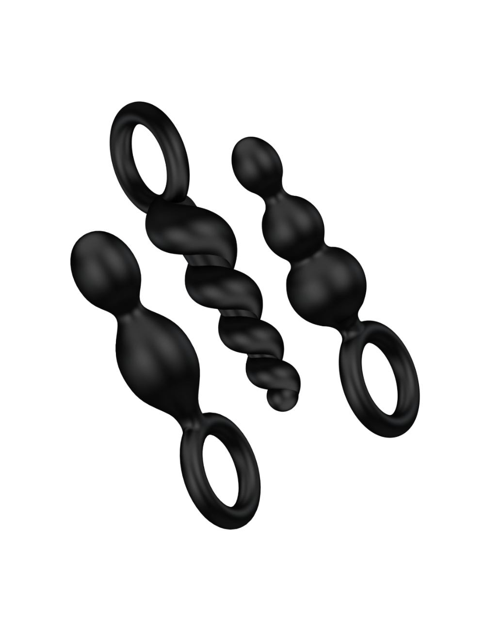 SATISFYER ANAL PLUGS SET 3PCS BLACK SATISFYER ANAL PLUGS SET 3PCS BLACK