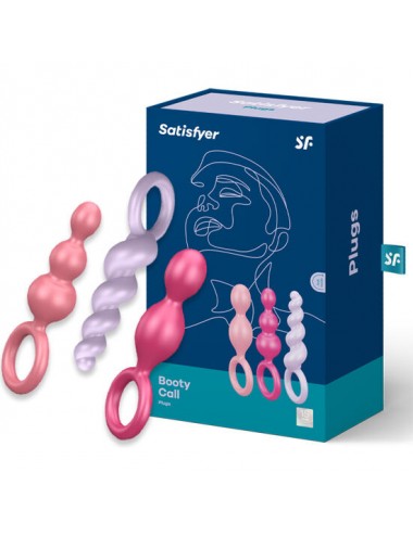 SATISFYER ANAL PLUGS SET 3PCS TRICOLOR