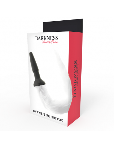 DARKNESS TAIL BUTT SILICONE PLUG -WHITE