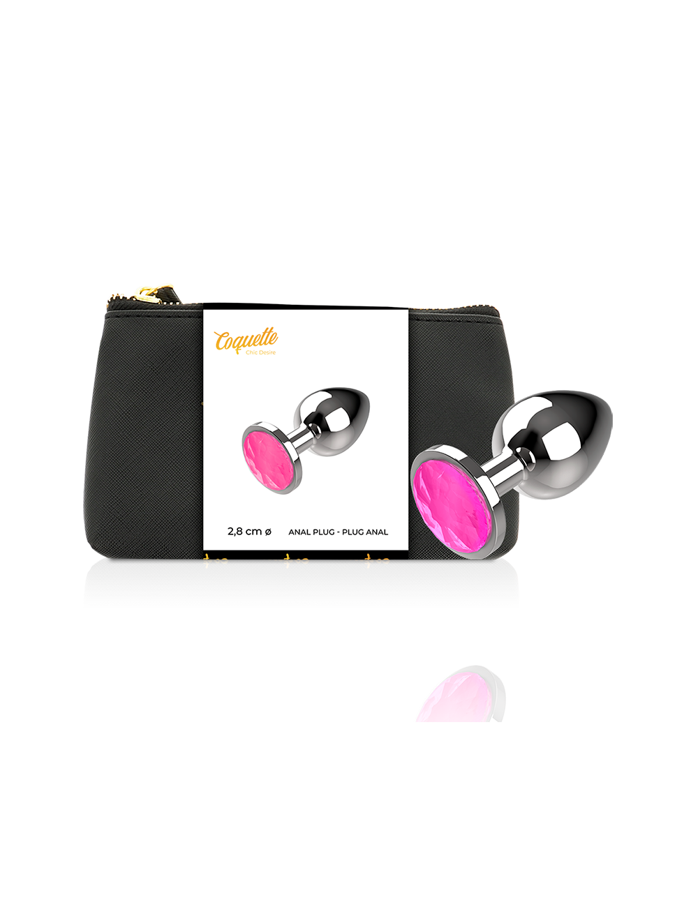 COQUETTE CHIC DESIRE ANAL PLUG METAL PINK SIZE S 2.7X 8CM