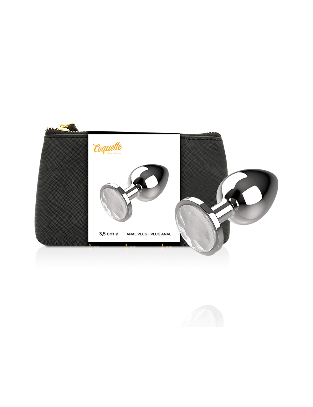 COQUETTE CHIC DESIRE ANAL PLUG METAL CLEAR COLOR SIZE M 3.5 X 8CM COQUETTE CHIC DESIRE ANAL PLUG METAL CLEAR COLOR SIZE M 3.5 X 8CM