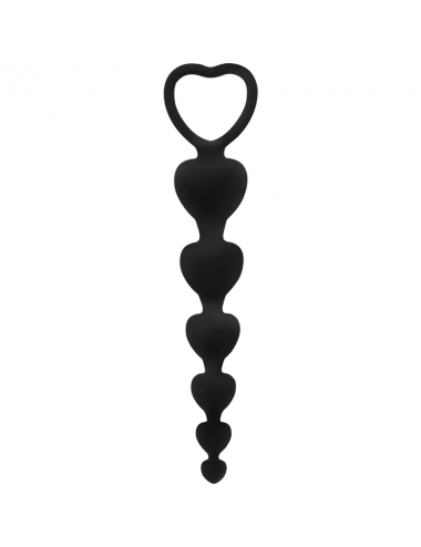 OHMAMA SILICONE ANAL HEART-BEADS 18 CM