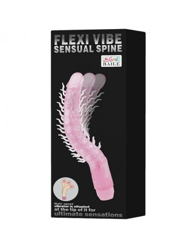 FLEXI VIBE SENSUAL SPINE BENDABLE VIBRATING PURPLE 23.5 CM