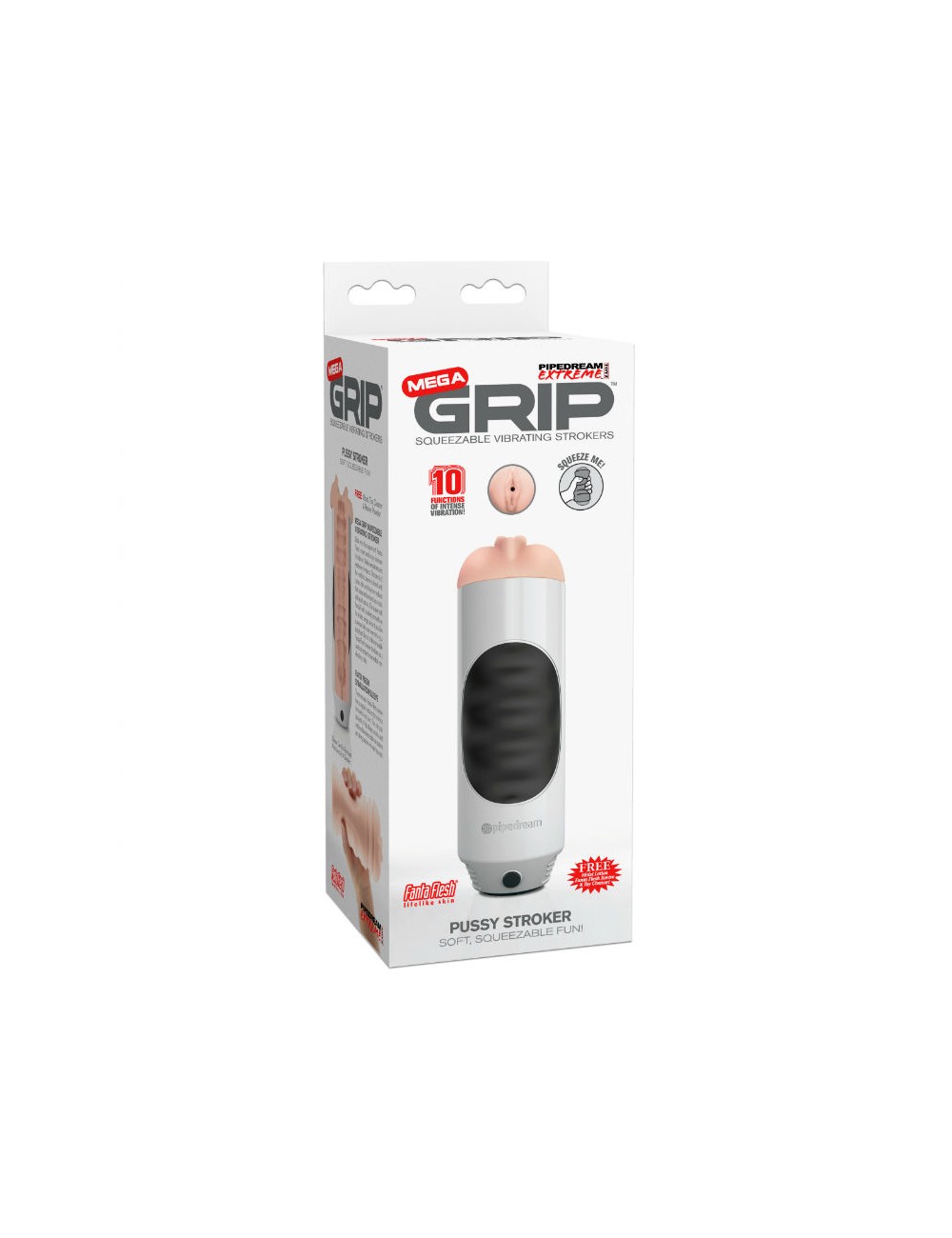 PIPEDREAM EXTREME TOYZ MEGA GRIP VAGINA MASTURBATOR VIBRATOR