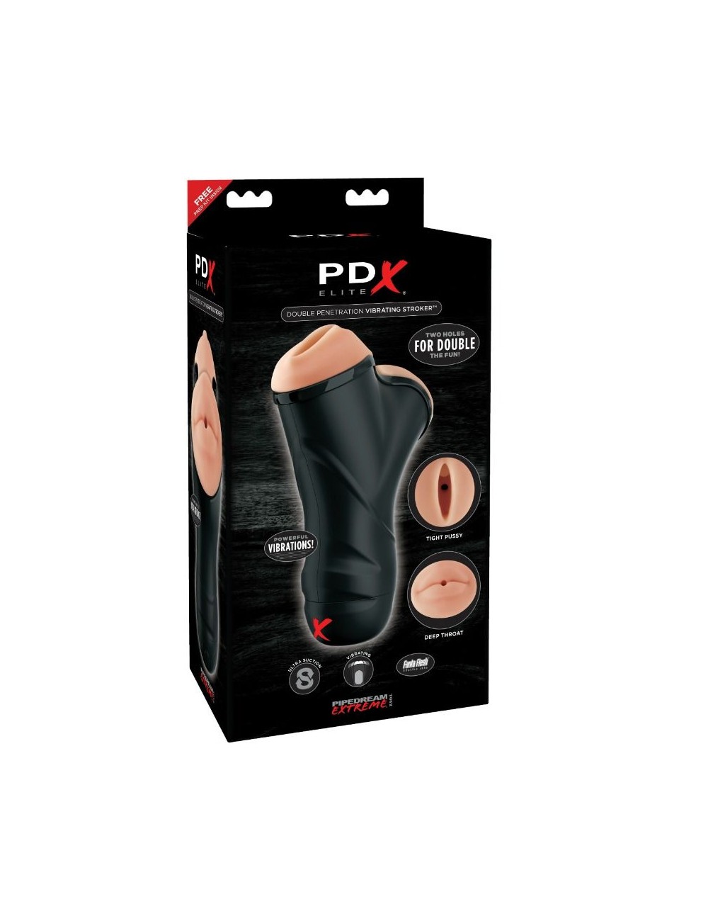 PDX ELITE DOUBLE PENETRATION VIBRATING STROKER