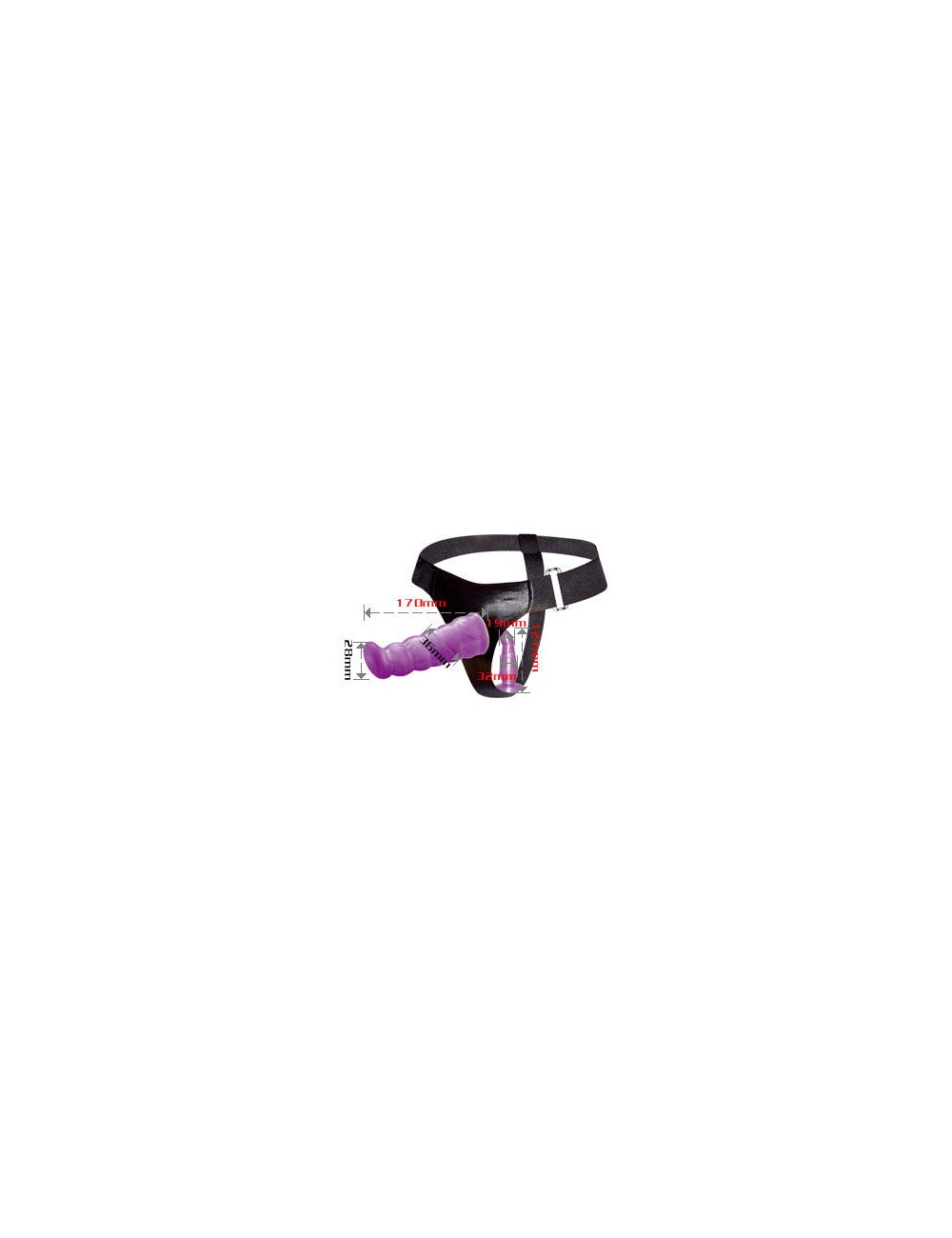 ULTRA HARNESS FEMALE ANAL AND VAGINAL PURPLE