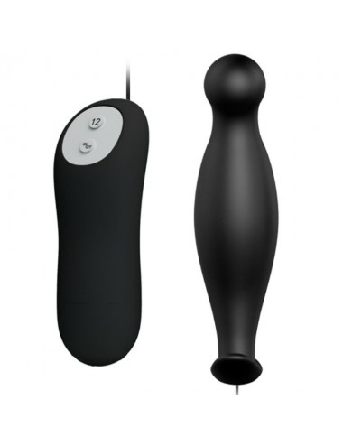 PRETTY LOVE BOTTOM - SILICONE ANAL PLUG EXTRA STIMULATION 12 SPEEDS REMOTE CONTROL