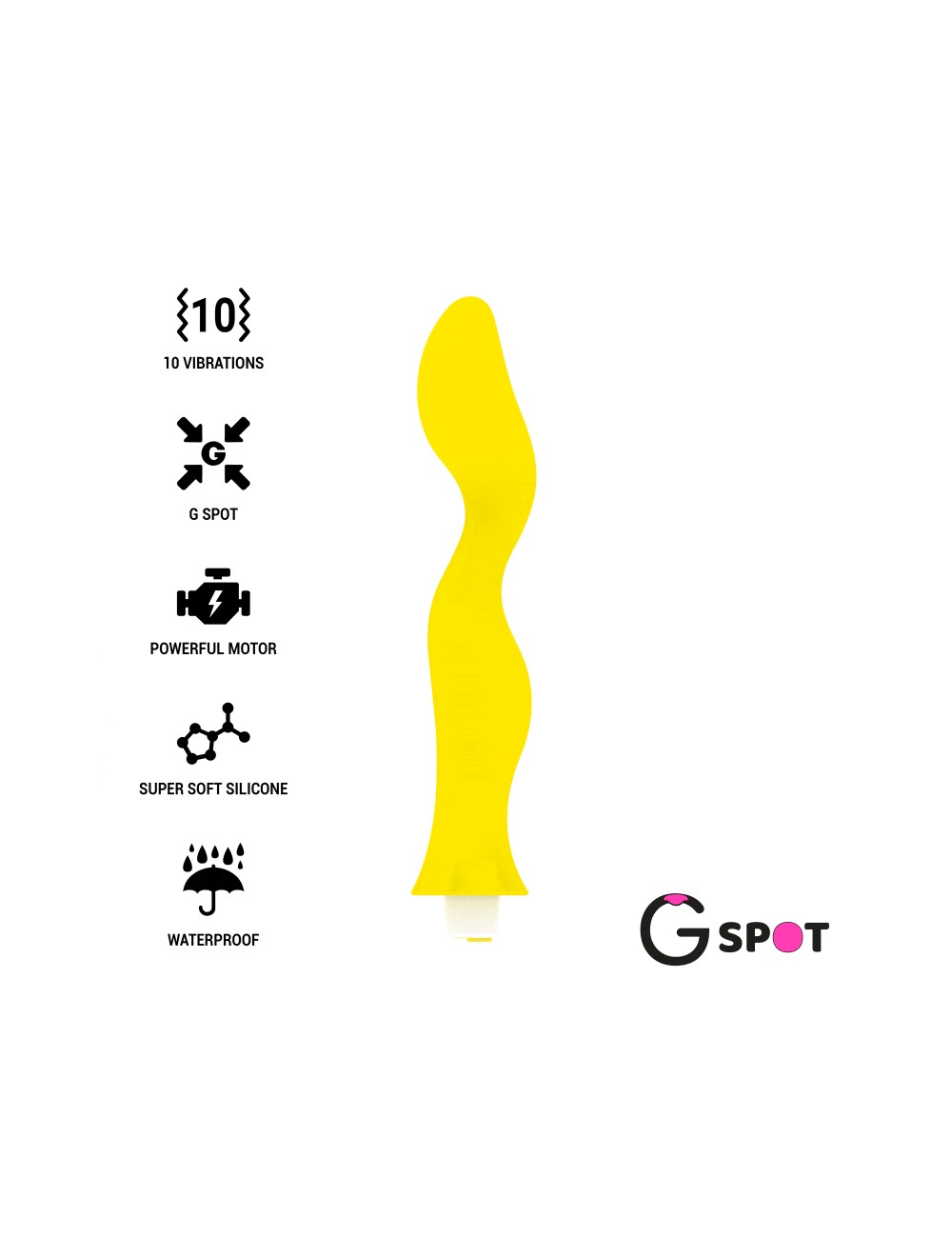 G-SPOT GAVYN G-SPOT VIBRATOR YELLOW G-SPOT GAVYN G-SPOT VIBRATOR YELLOW