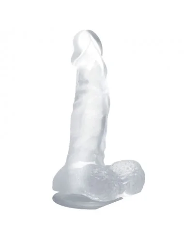 BAILE REALISTIC DILDO SUCTION CUP AND TESTICLES 16.7 CM - CLEAR