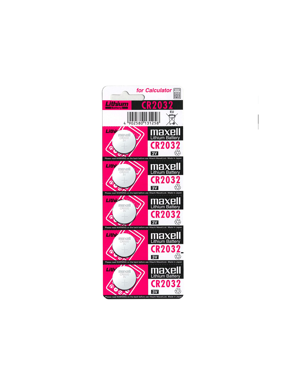 MAXELL BATTERY LITIO CR2032 3V 5UDS