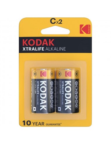 KODAK XTRALIFE ALKALINE BATTERIES C X 2 UNITS