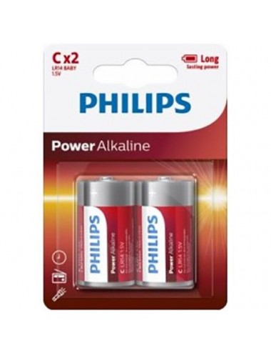 PHILIPS POWER BATTERIES PILA C LR14 PACK 2