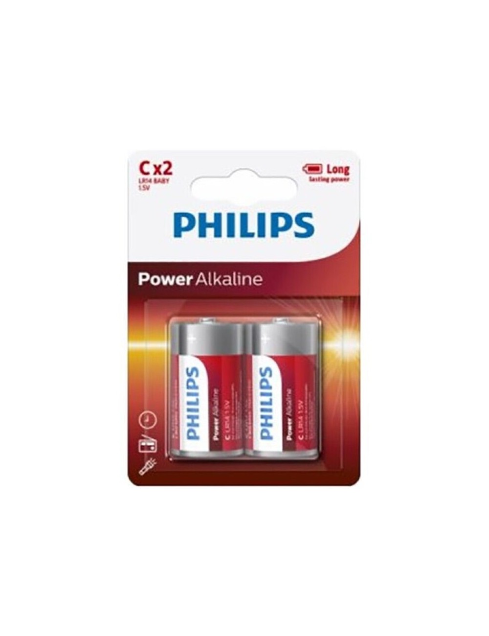 PHILIPS POWER BATTERIES PILA C LR14 PACK 2 PHILIPS POWER BATTERIES PILA C LR14 PACK 2
