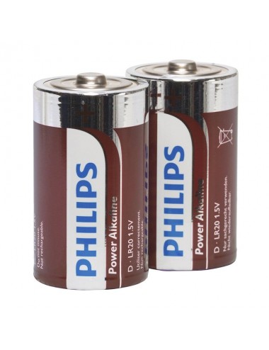 PHILIPS POWER ALKALINE PILA D LR20 PACK 2