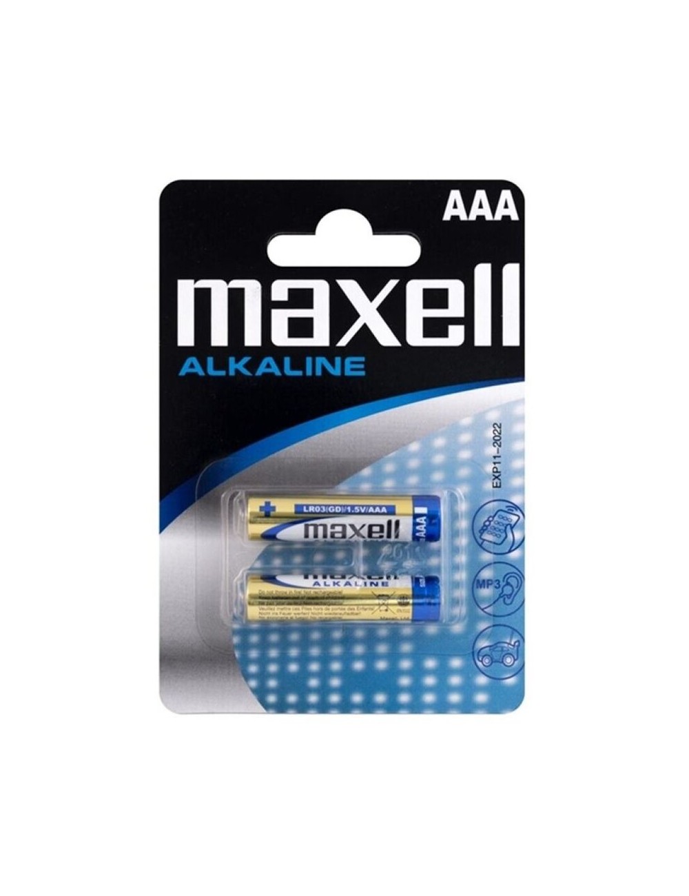 MAXELL ALKALINE BATTERY AAA LR03 BLISTER * 2