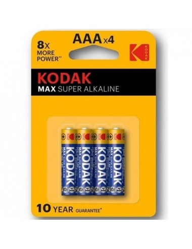 KODAK MAX SUPER ALKALINE BATTERY AAA LR03 BLISTER * 4