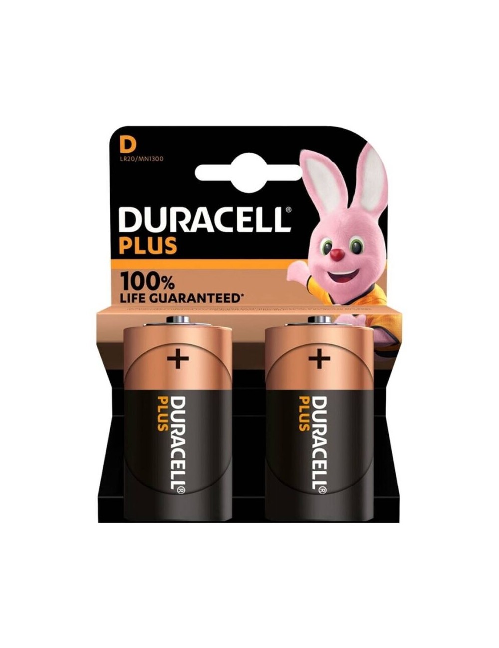 DURACELL PLUS POWER 100 ALKALINE BATTERY D LR20 2 UNITS DURACELL PLUS POWER 100 ALKALINE BATTERY D LR20 2 UNITS