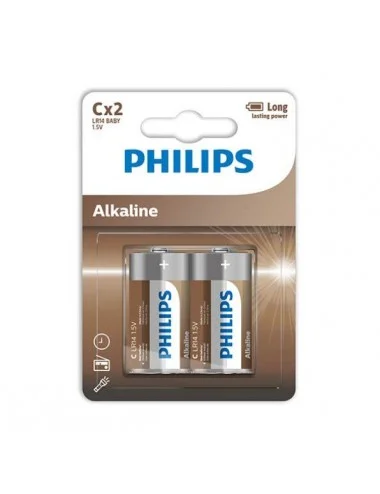 PHILIPS ALKALINE BATTERIES C LR14 BLISTER*2