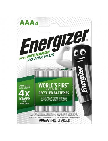 ENERGIZER RECHARGEABLE BATTERIES AAA4 BLISTER 4