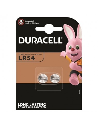 DURACELL ALKALINE BUTTON BATTERY LR54 LR1130 AG10 1