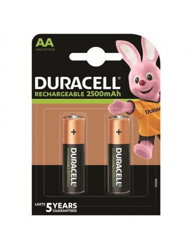 DURACELL RECHARGEABLE BATTERY HR6 AA 2500mAh 2 UNIT