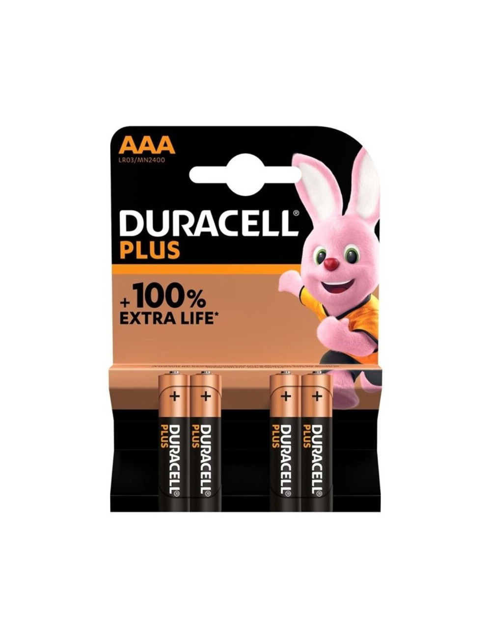 DURACELL PLUS POWER 100 ALKALINE BATTERY AAA LR03 4 UNIT DURACELL PLUS POWER 100 ALKALINE BATTERY AAA LR03 4 UNIT