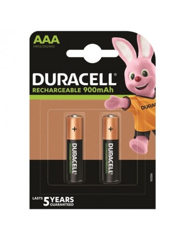 DURACELL RECHARGEABLE BATTERY HR03 AAA 900mAh 2 UNIT