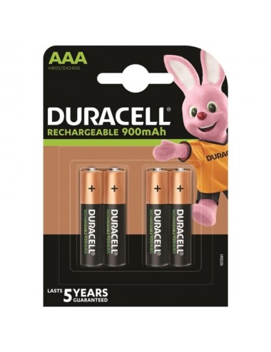DURACELL RECHARGEABLE BATTERY HR03 AAA 900mAh 4 UNIT