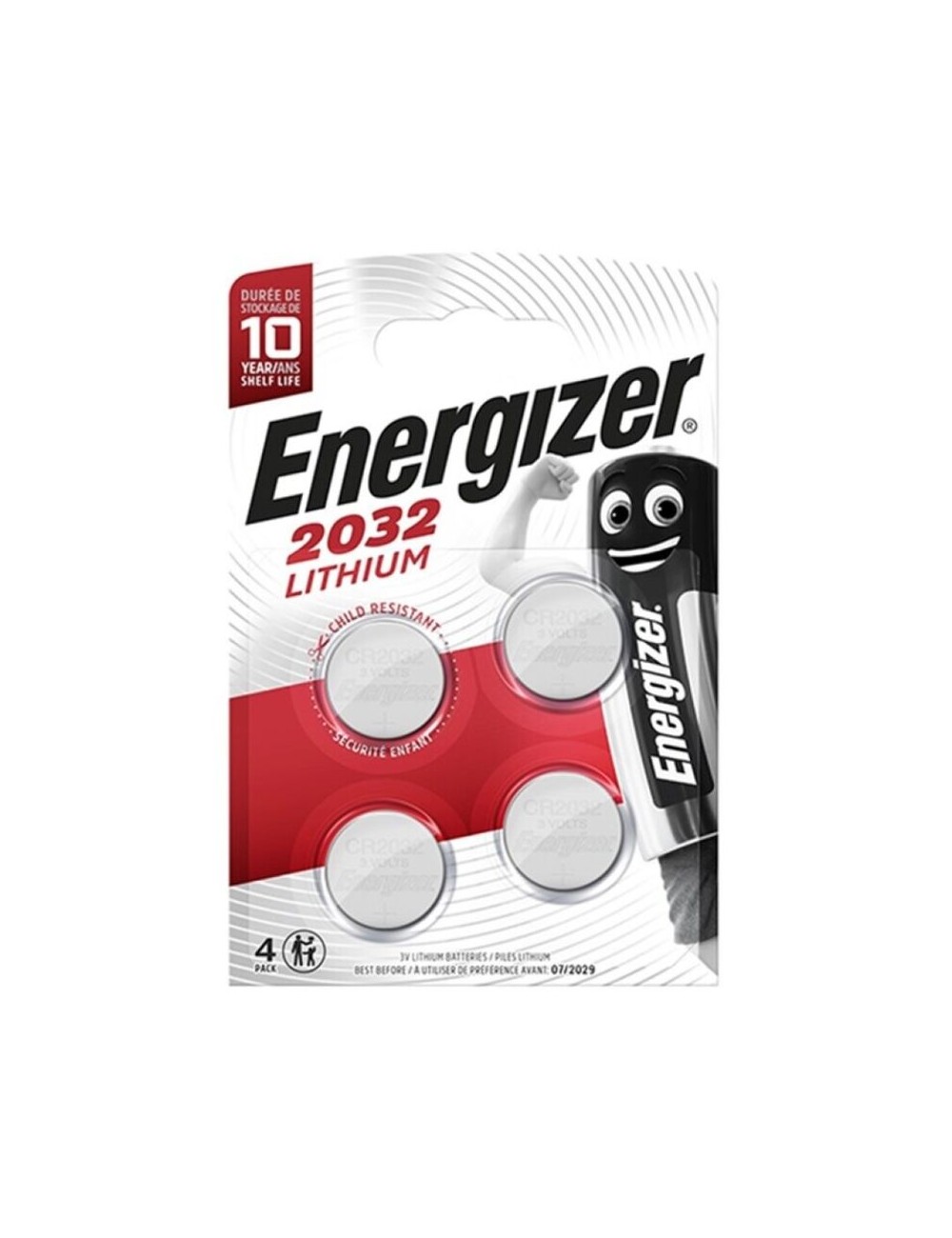 ENERGIZER BATTERY LITHIUM BUTTON CR2032 3V 4 UNIT ENERGIZER BATTERY LITHIUM BUTTON CR2032 3V 4 UNIT