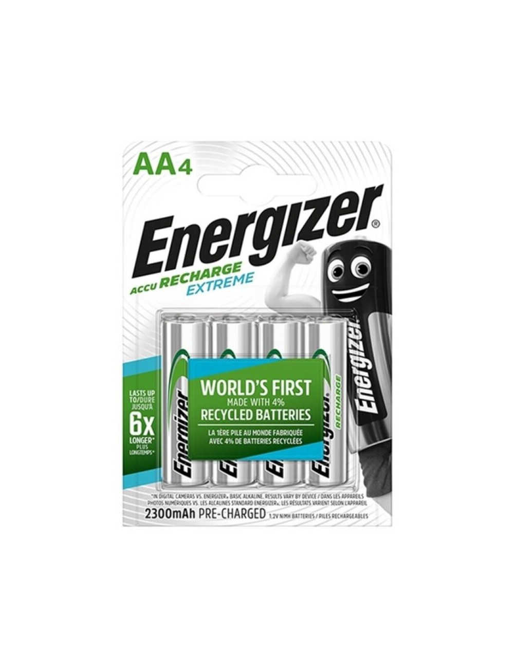 ENERGIZER EXTREME RECHARGEABLE BATTERY HR6 AA 2300mAh 4 UNIT ENERGIZER EXTREME RECHARGEABLE BATTERY HR6 AA 2300mAh 4 UNIT