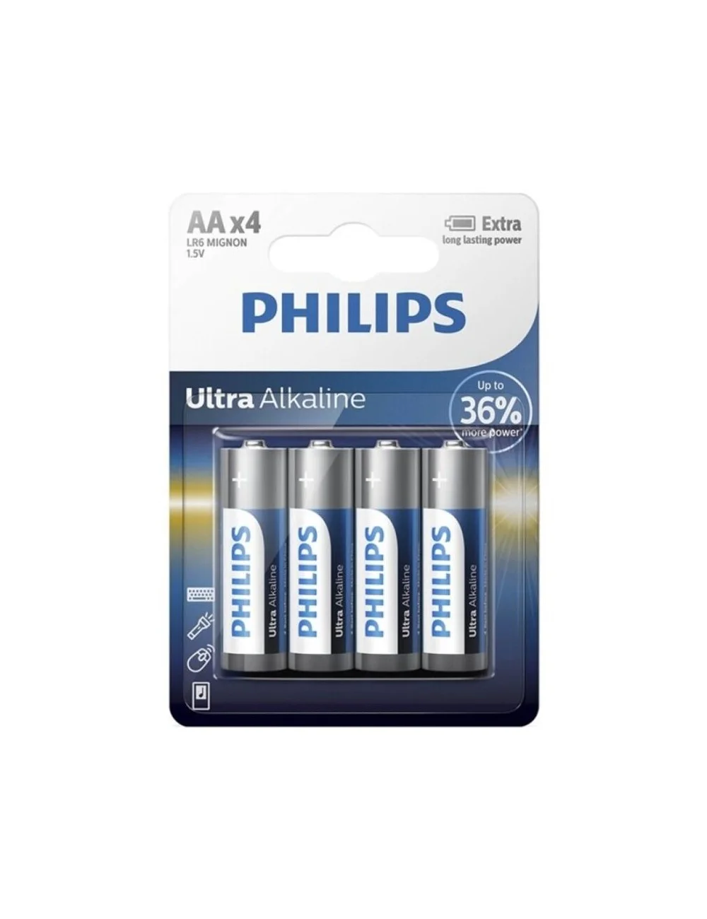 PHILIPS ULTRA ALKALINE BATTERY AA LR6 4 UNIT PHILIPS ULTRA ALKALINE BATTERY AA LR6 4 UNIT