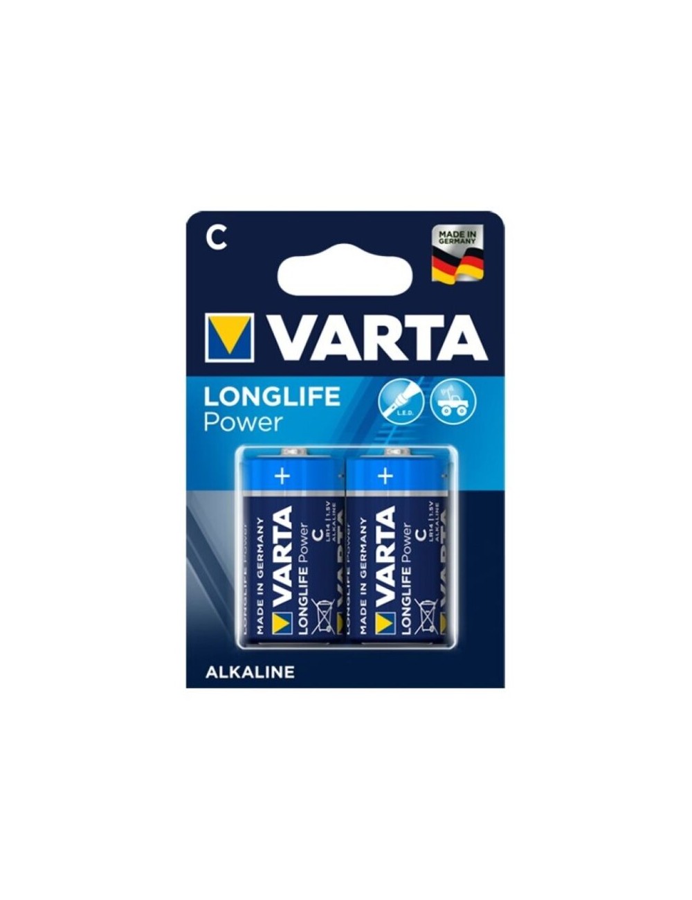 VARTA LONGLIFE POWER ALKALINE BATTERY C LR14 2 UNIT