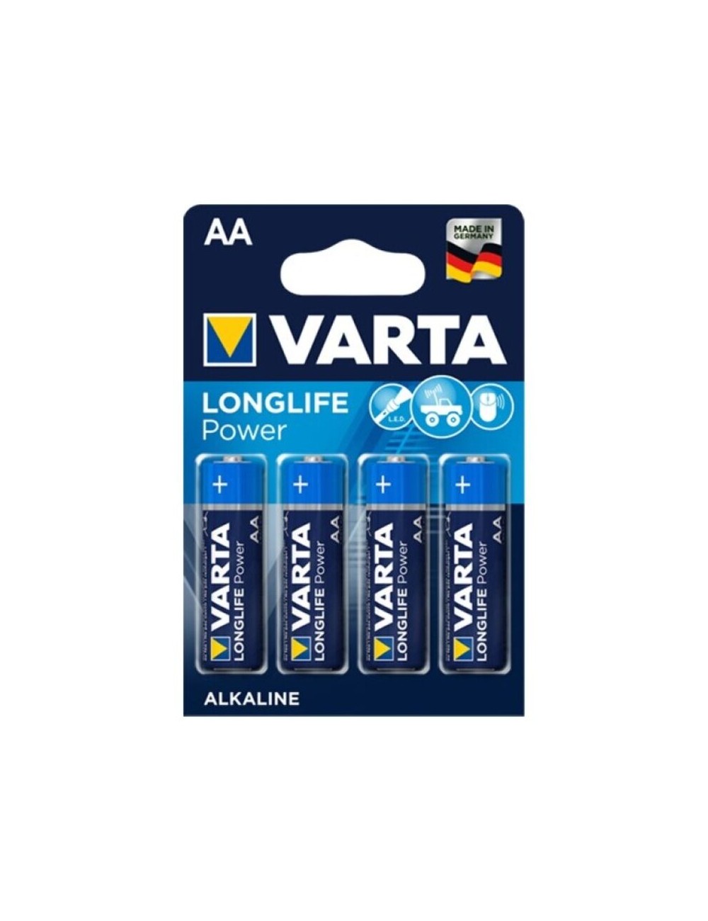 VARTA LONGLIFE POWER ALKALINE BATTERY AA LR6 4 UNIT