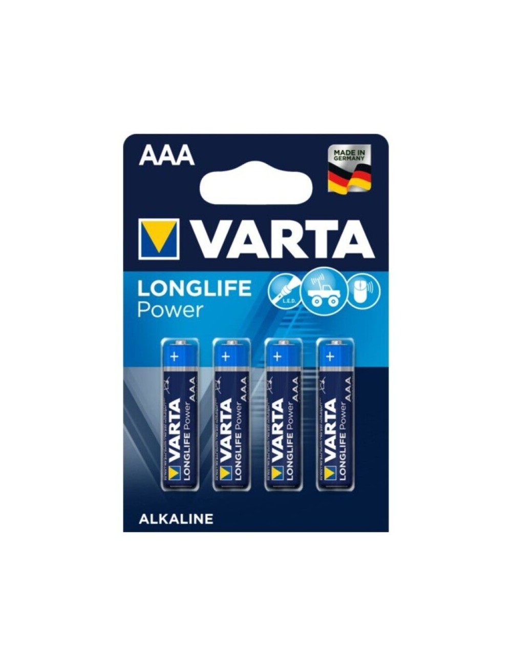VARTA LONGLIFE POWER ALKALINE BATTERY AAA LR03 4 UNIT VARTA LONGLIFE POWER ALKALINE BATTERY AAA LR03 4 UNIT