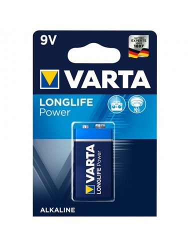 VARTA LONGLIFE POWER ALKALINE BATTERY 9V LR61 1 UNIT