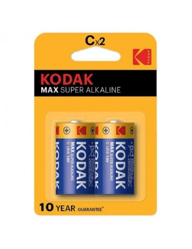 KODAK MAX ALKALINE BATTERY C LR14 2 UNIT