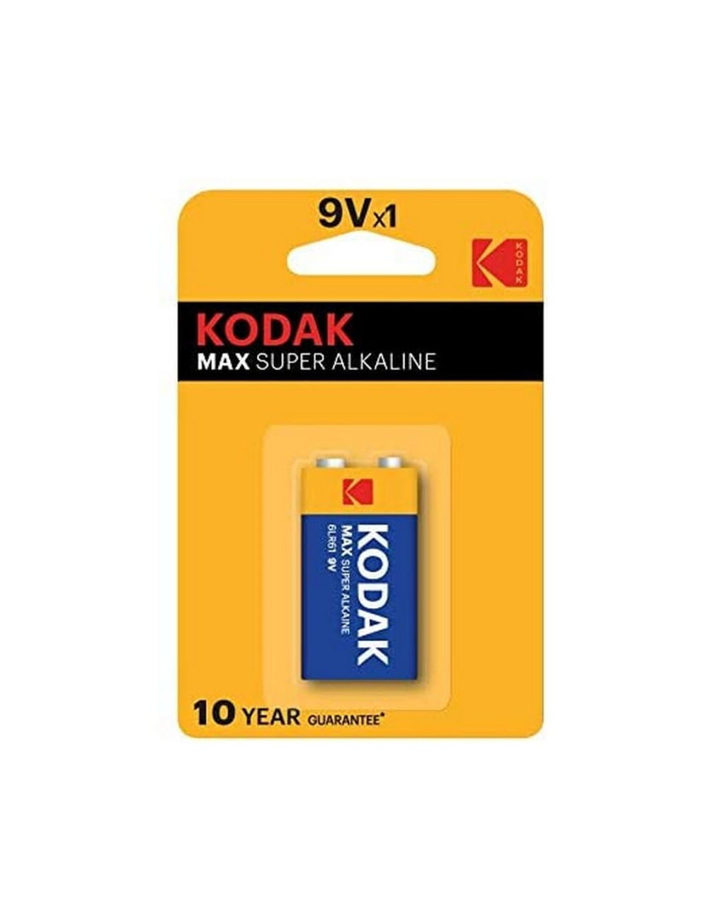KODAK MAX ALKALINE BATTERY 9V LR61 2 UNIT KODAK MAX ALKALINE BATTERY 9V LR61 2 UNIT
