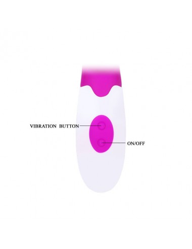 PRETTY LOVE - FLIRTATION ALVIS VIBRATOR WITH CLITORIS STIMULATOR