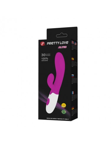 PRETTY LOVE - FLIRTATION ALVIS VIBRATOR WITH CLITORIS STIMULATOR