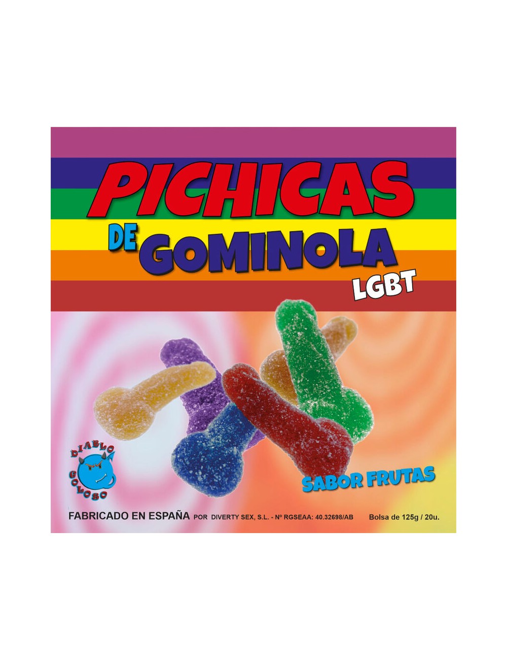PRIDE - GUMMY PENIS FRUITS WITH SUGAR LGBT PRIDE - GUMMY PENIS FRUITS WITH SUGAR LGBT