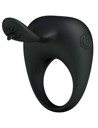 PRETTY LOVE VIBRATING SILICONE RING WITH TONGUE