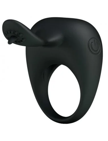 PRETTY LOVE VIBRATING SILICONE RING WITH TONGUE