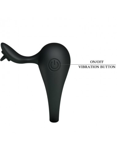 PRETTY LOVE VIBRATING SILICONE RING WITH TONGUE