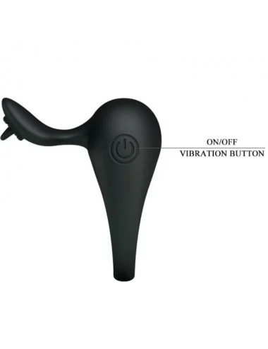 PRETTY LOVE VIBRATING SILICONE RING WITH TONGUE