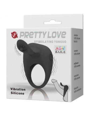 PRETTY LOVE - VIBRATING RING WITH TONGUE