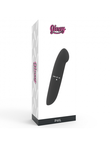 GLOSSY PHIL VIBRATOR BLACK