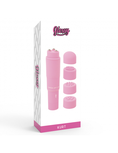 GLOSSY KURT POCKET MASSAGER PINK