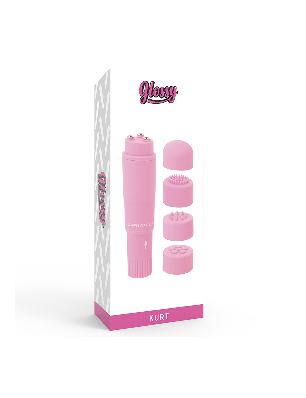 GLOSSY KURT POCKET MASSAGER PINK
