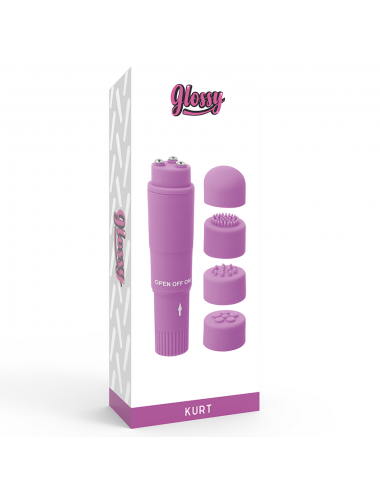 GLOSSY KURT POCKET MASSAGER PURPLE